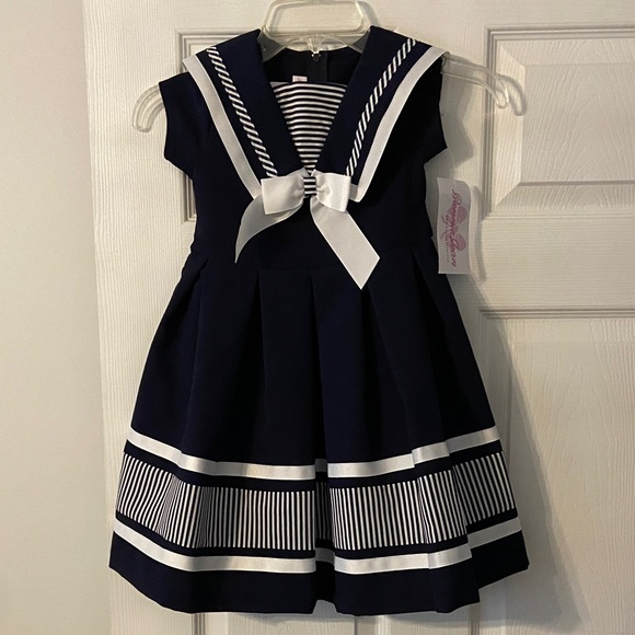 Bonnie Jean Other - Bonnie Jean Navy and White Striped Dress size 5 length 25” brand new
